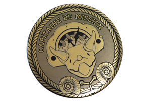 Un badge de capitaine de mission d'Epopia