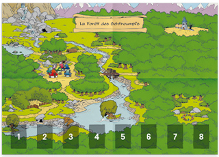 Carte forêt magique schtroumpfs