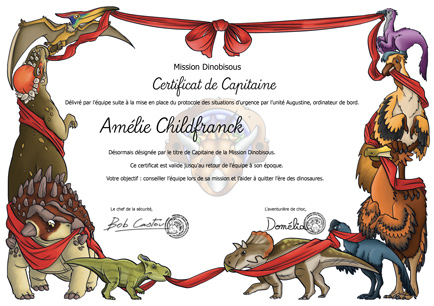 Un diplôme de capitaine de mission d'Epopia