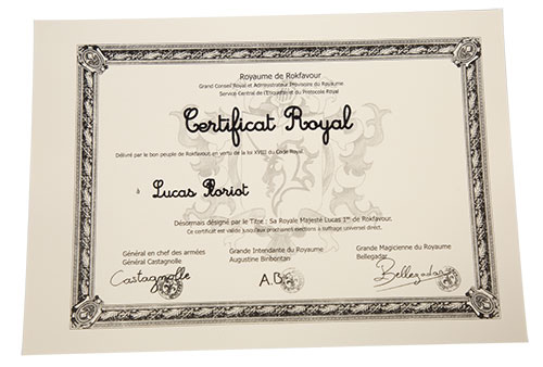 Le diplôme royal