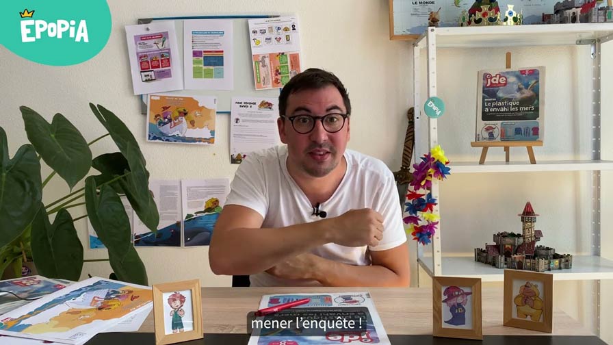 Vidéo Youtube d'Epopia où Eddy raconte le synopsis de l'histoire les apprentis journalistes